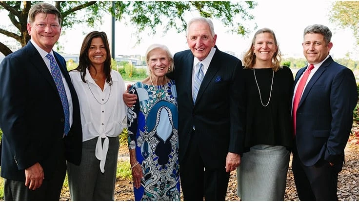 From L to R: Tony Massey and wife Jann, Carol and Harvey Massey, Andrea Massey-Farrell and husband James.