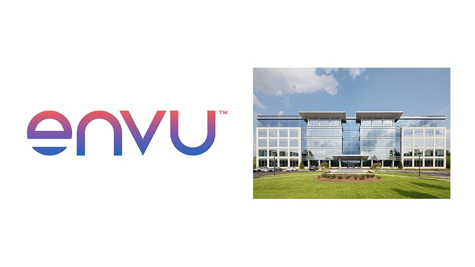 The new Envu logo and the Envu corporate headquarters.