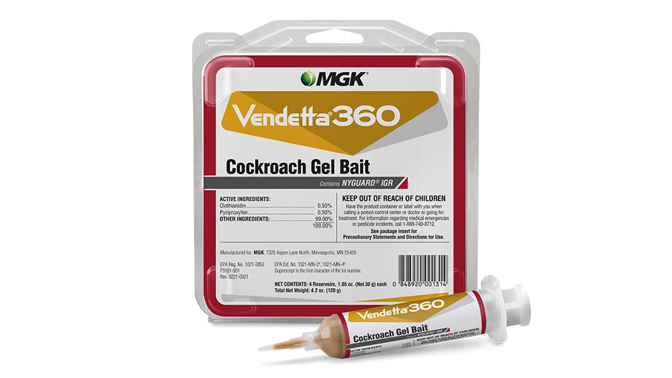 Vendetta 360, a cockroach gel bait.